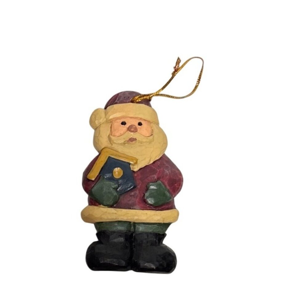 Handcrafted Abbott Collection Santa Claus Hanging Ornament